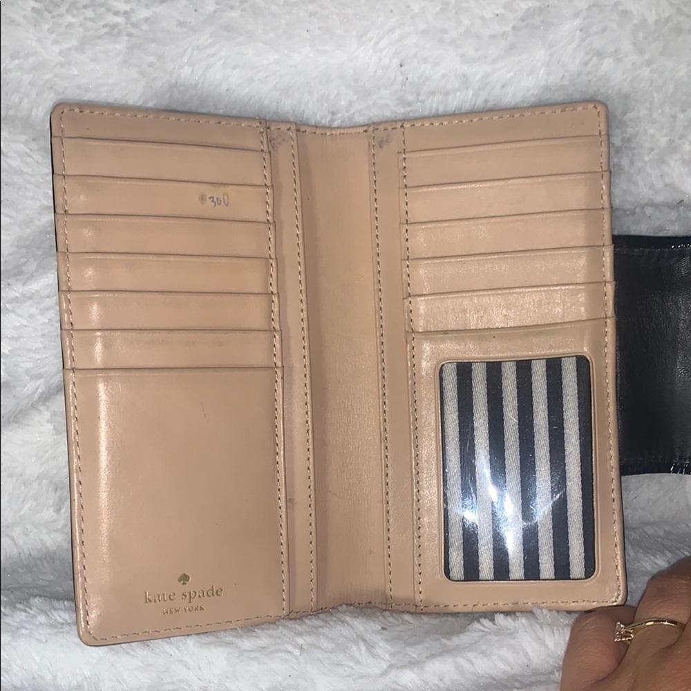 Kate Spade Black Leather Wallet with Gold Hardware - Picture 4 of 10